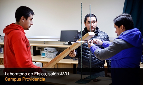 Laboratorio de Física, salón J301 - Campus Providencia