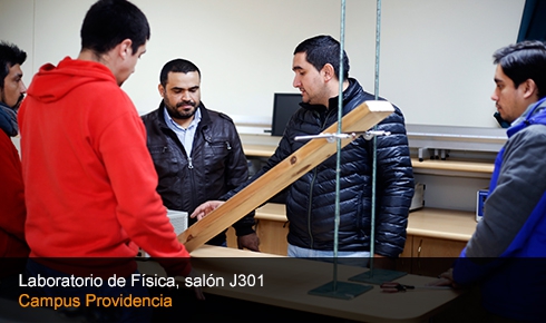 Laboratorio de Física, salón J301 - Campus Providencia